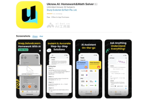 Uknow.AI – AI学习辅助工具，提供拍照搜题、作业检查等多学科学习