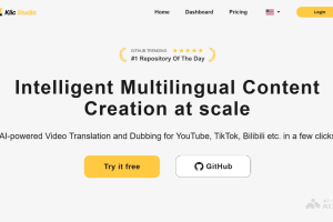 Klic Studio – AI音视频翻译配音工具，支持一键部署全流程