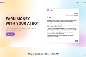 AimiAD – 专为AI开发者设计的流量变现平台，智能推荐高价值产品