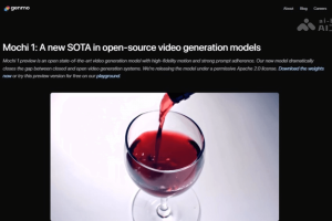 Mochi 1 – Genmo推出的开源高质量AI视频生成模型
