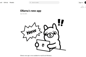 Ollama 桌面版 – Ollama推出的本地模型AI对话工具