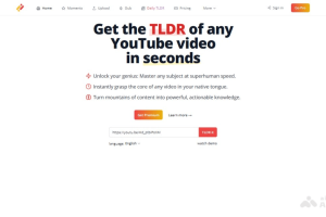 You-TLDR – AI视频摘要工具，分析视频提取关键信息生成文本摘要