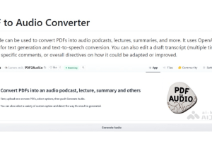 PDF2Audio – 将PDF文档转换成音频博客的开源工具