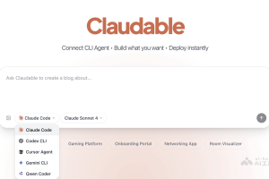 Claudable – 基于Next.js的开源Web应用构建器