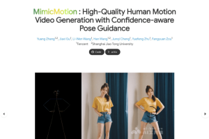 MimicMotion – 腾讯推出的AI人像动态视频生成框架