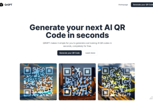 QrGPT – AI二维码生成工具，输入网址和提示词快速生成个性化二维码