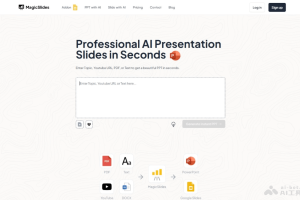 MagicSlides – AI PPT生成工具，自动从YouTube、PDF、文档中提取关键信息创建PPT