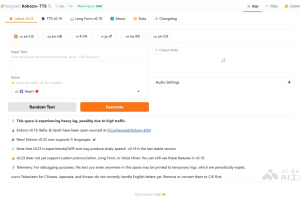 Kokoro-TTS – 轻量级文本转语音模型，支持多语言多语音风格生成