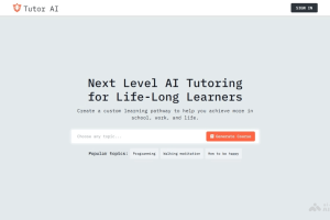 Tutor AI – AI辅导平台，提供定制化学习路径