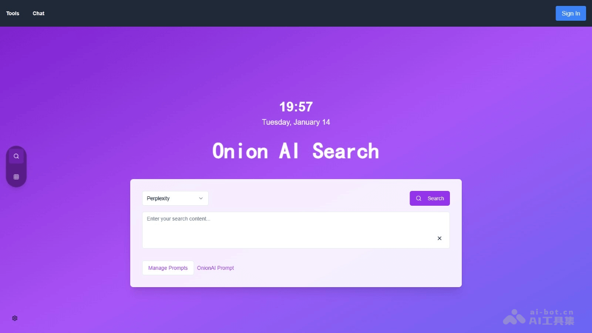 Onion AI – AI聚合搜索引擎，无缝切换多个AI搜索引擎插图