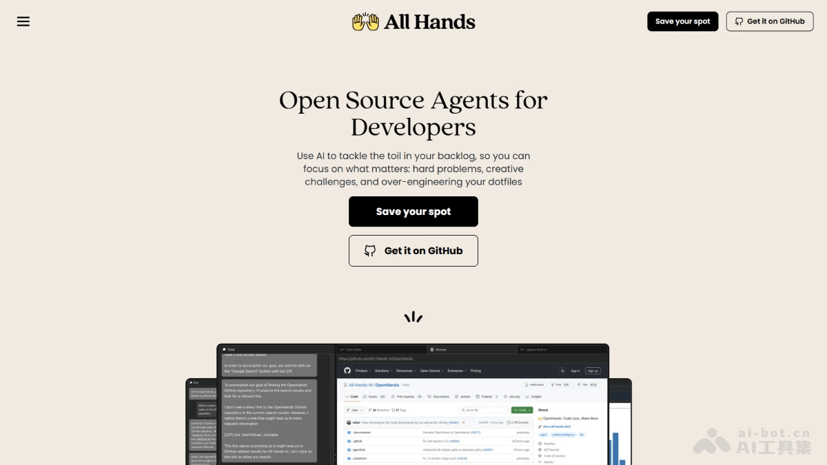 OpenHands – AI编程工具，多智能体协作实现代码编写、命令运行等插图
