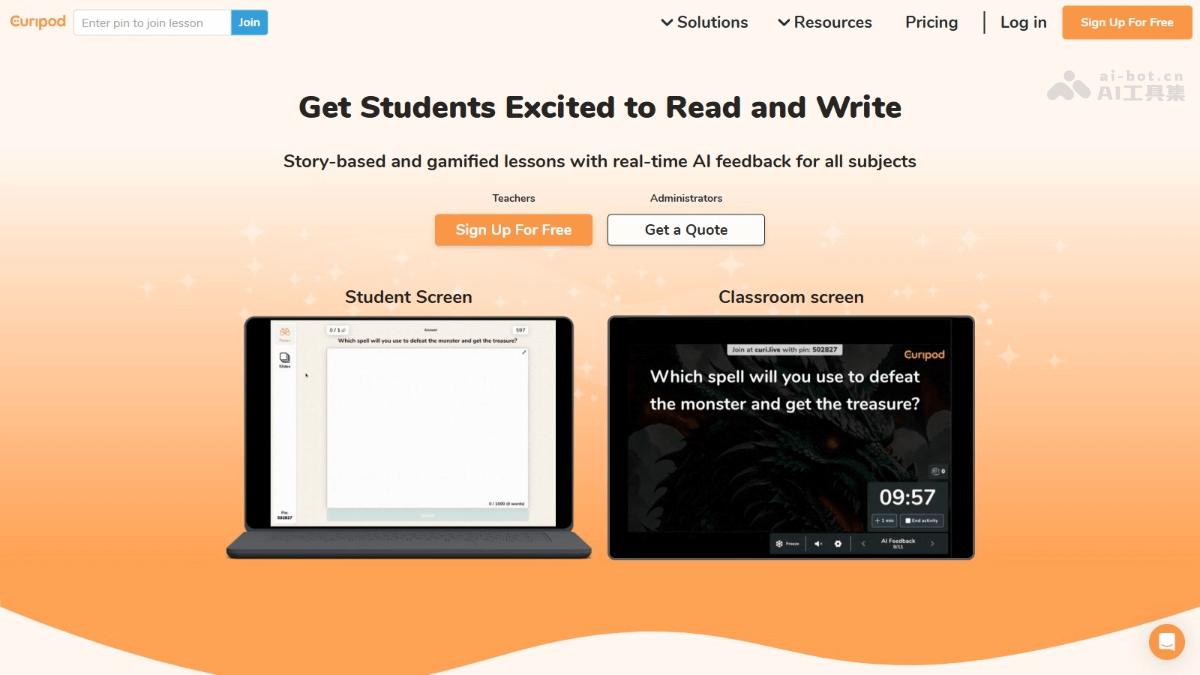Curipod – AI课件生成工具，帮助教师创建互动式课程PPT插图