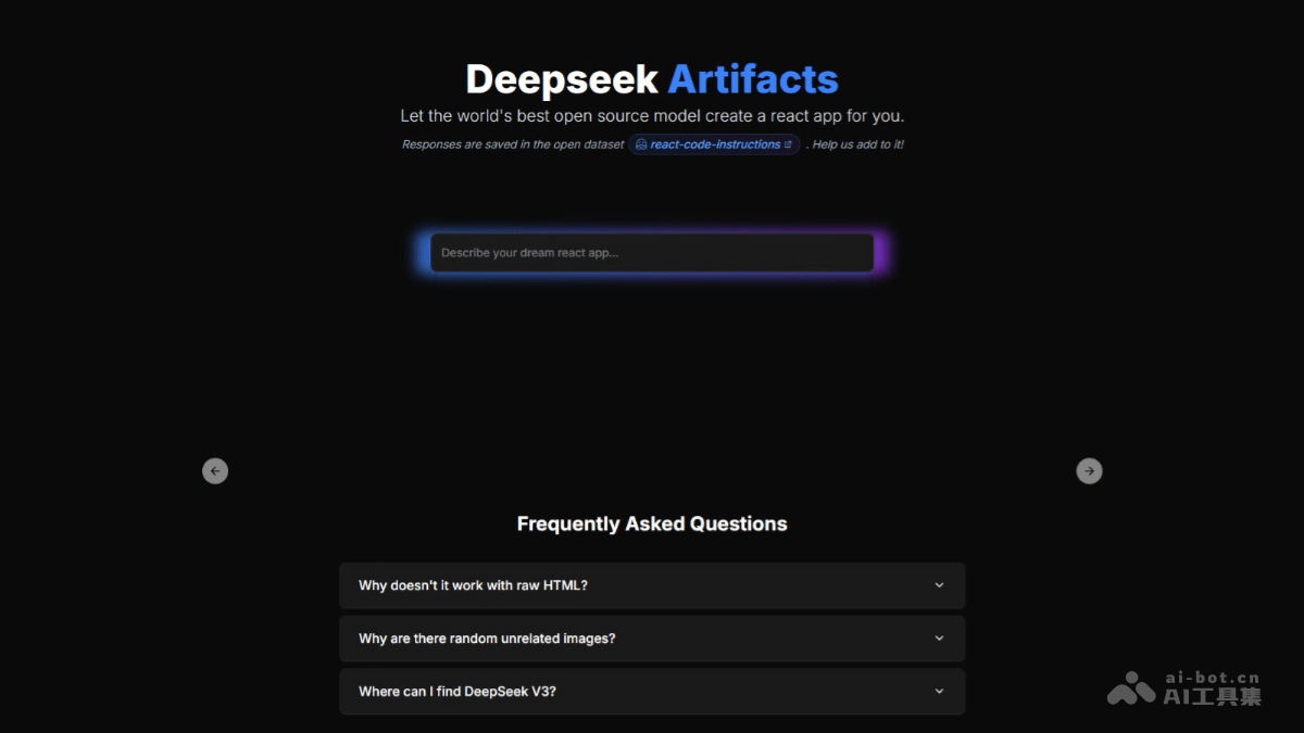 DeepSeek Artifacts – Hugging Face推出的AI编程工具，基于DeepSeek V3插图