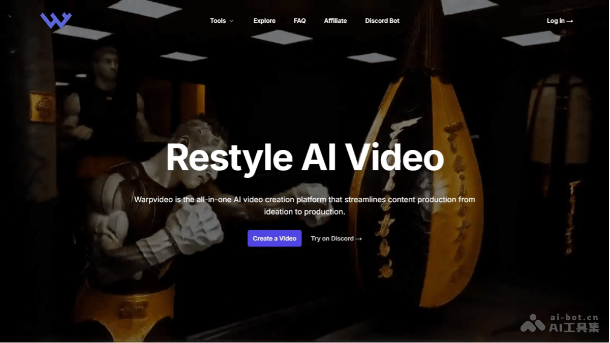 WarpVideo – AI视频创作平台，支持视频、图像、文本生成视频插图