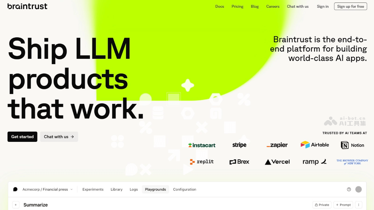 braintrust – 快速构建 AI 应用的端到端平台插图