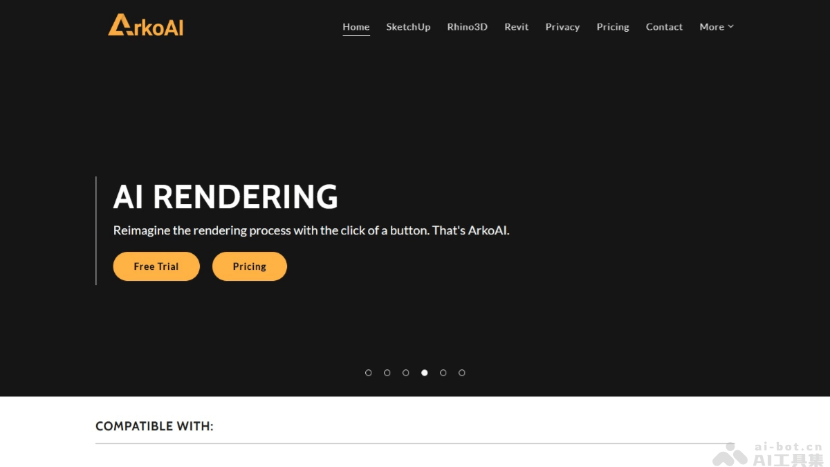 ArkoAI – AI建筑渲染工具，根据设计词汇生成高质量渲染图、与建模软件兼容插图