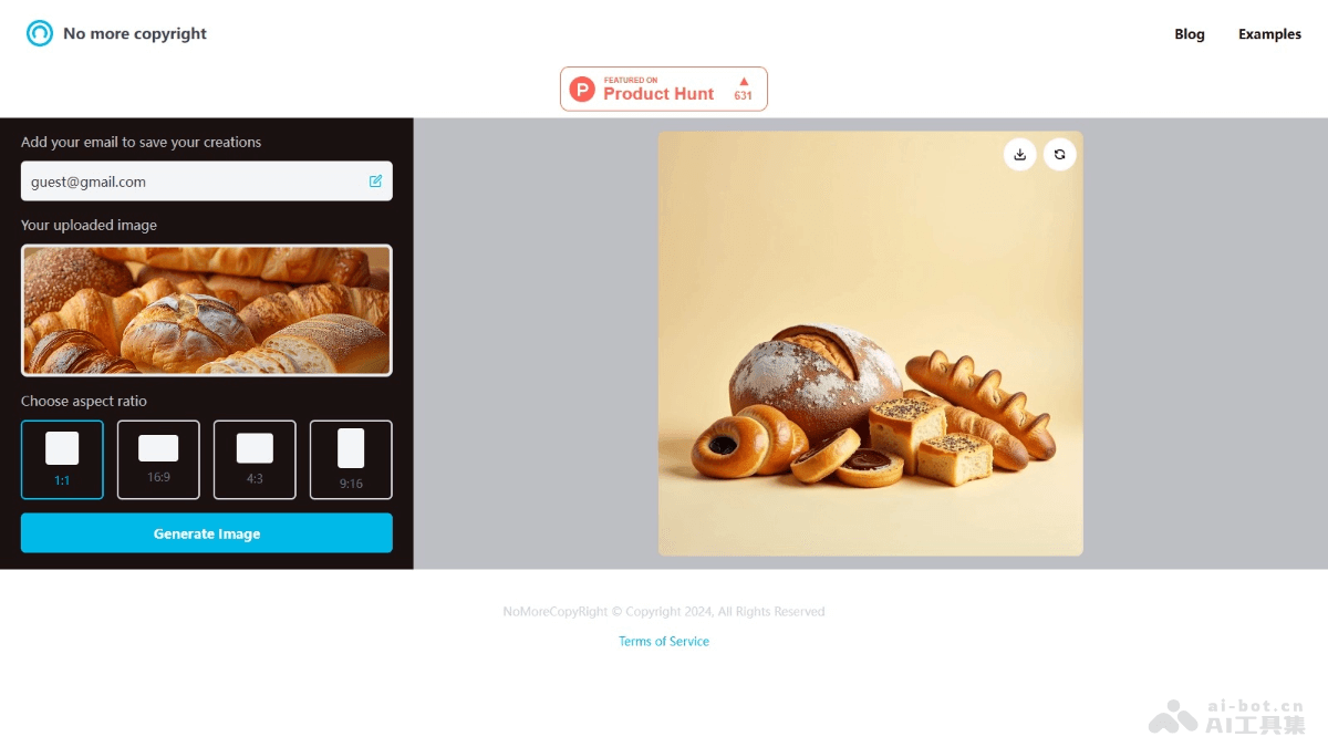 No more copyright – AI图像创意生成平台，根据提供的图像创造出新的图像插图