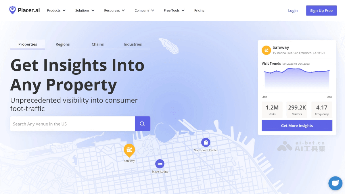Placer.ai – AI商业分析工具，提供多行业位置和客流量数据分析插图