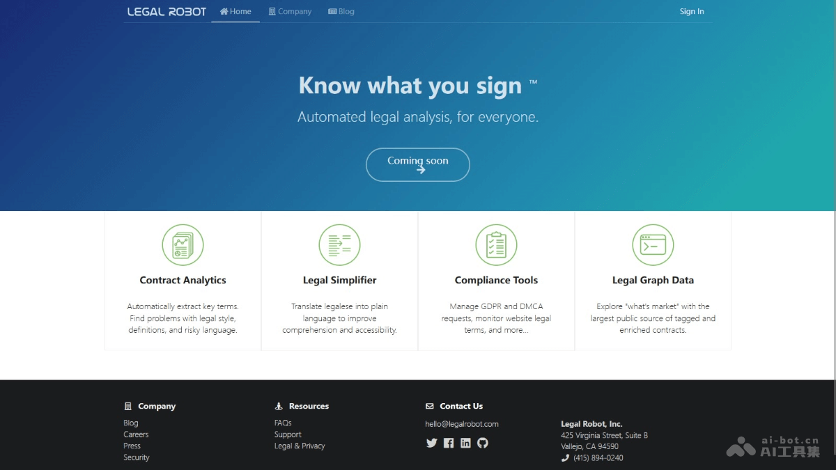 LEGAL ROBOT – AI合同审查工具,自动分析提取关键条款识别风险语言插图 LEGAL ROBOT – AI合同审查工具,自动分析提取关键条款识别风险语言插图