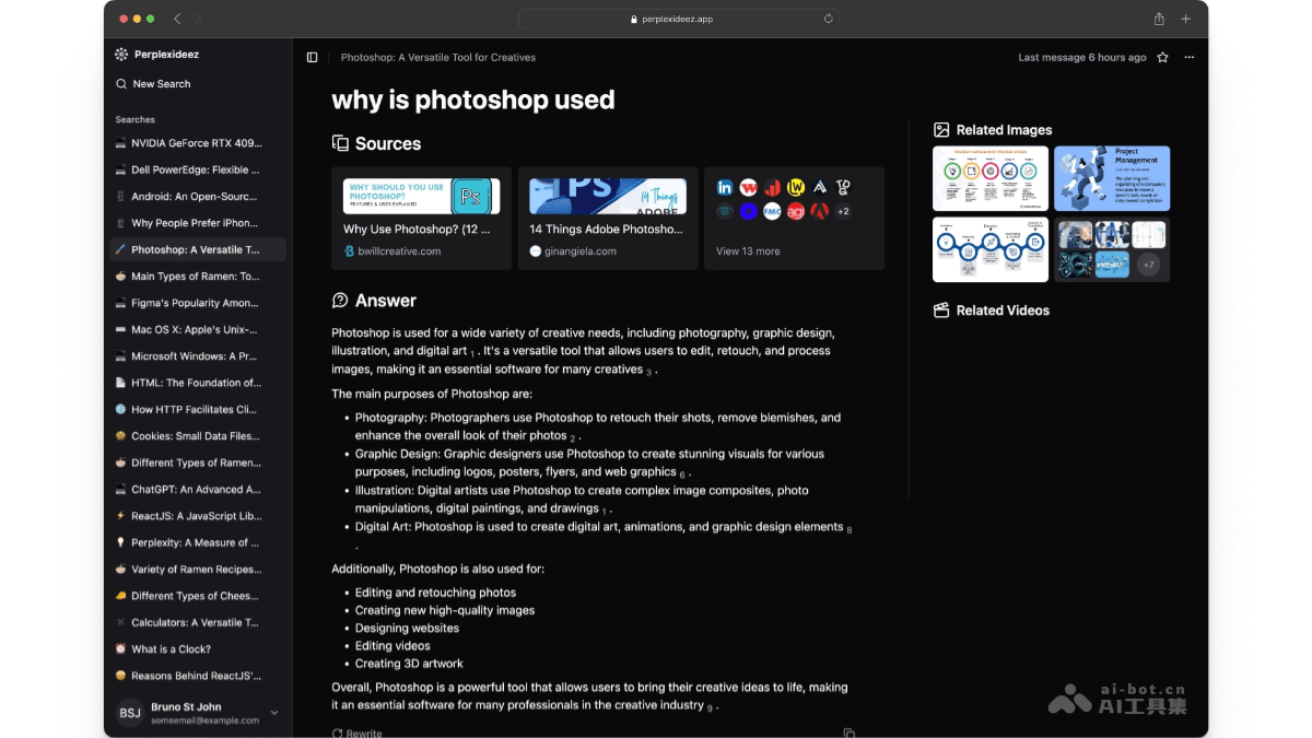 Perplexideez – 开源本地AI搜索助手，智能搜索信息来源追溯插图