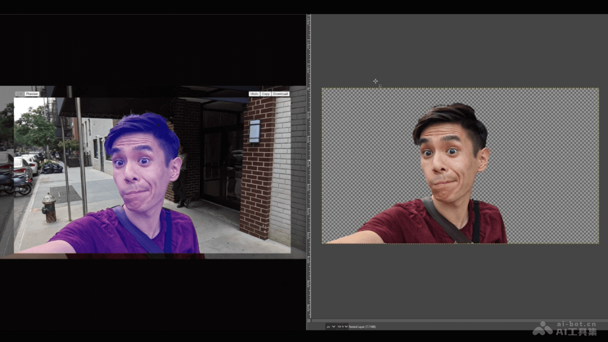 Magic Copy – 开源的AI抠图工具，在浏览器中自动识别图像进行抠图插图