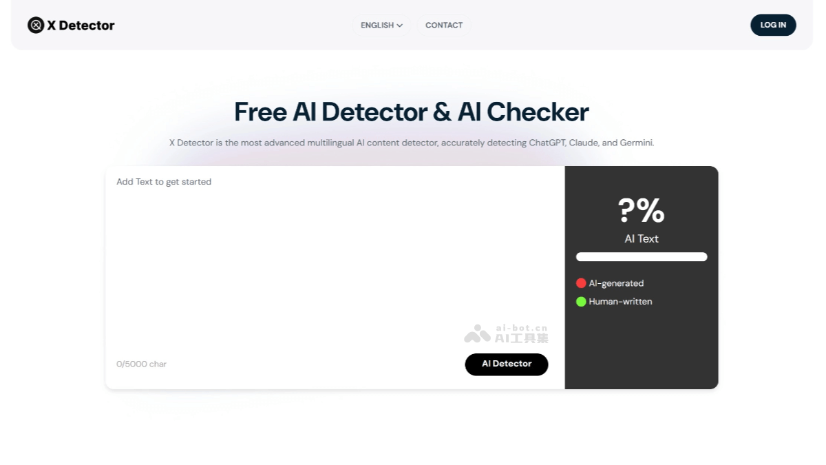 X Detector – AI内容检测工具，多语言识别AI生成的文本准确率高达99%+插图