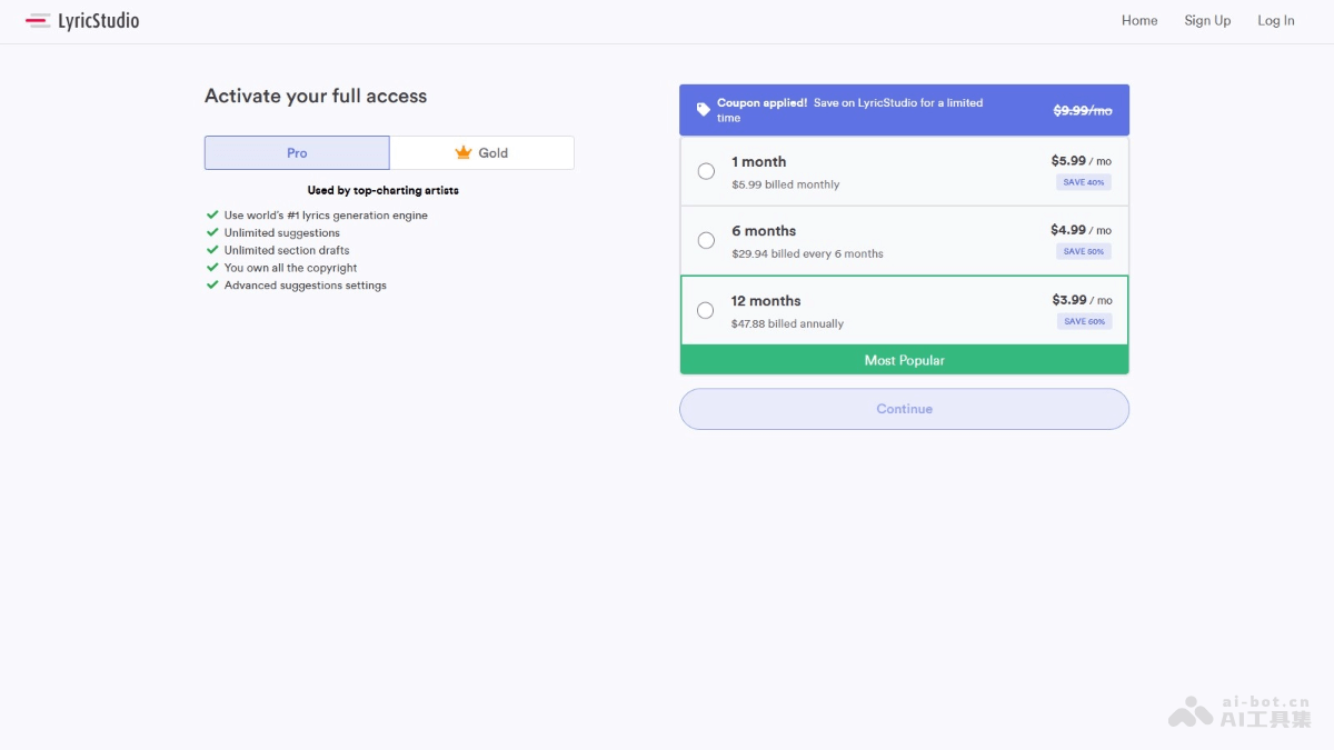 LyricStudio – AI歌词创作工具，根据主题、情感、风格生成个性化歌词插图1