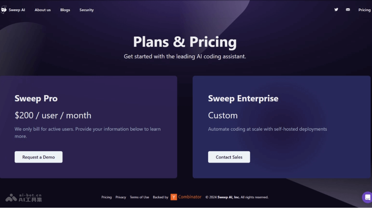 Sweep AI – AI软件开发平台,将错误报告和功能请求转化为代码更改插图1 Sweep AI – AI软件开发平台,将错误报告和功能请求转化为代码更改插图1