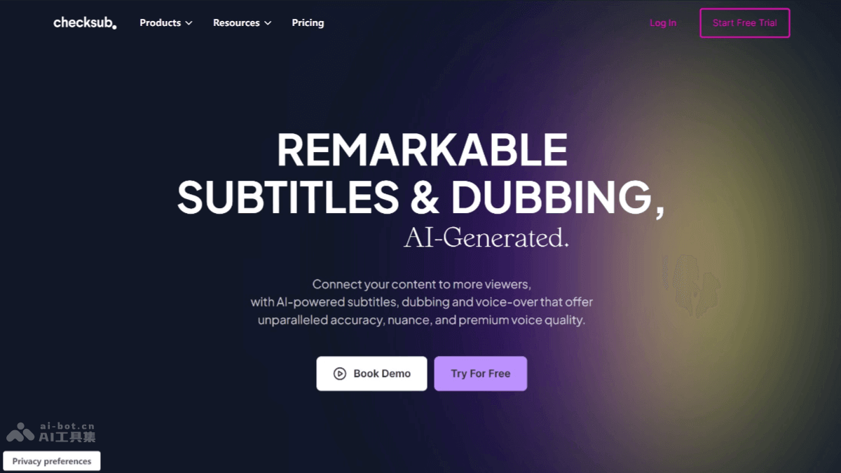 checksub – AI视频字幕处理工具，自动生成200多种语言字幕插图