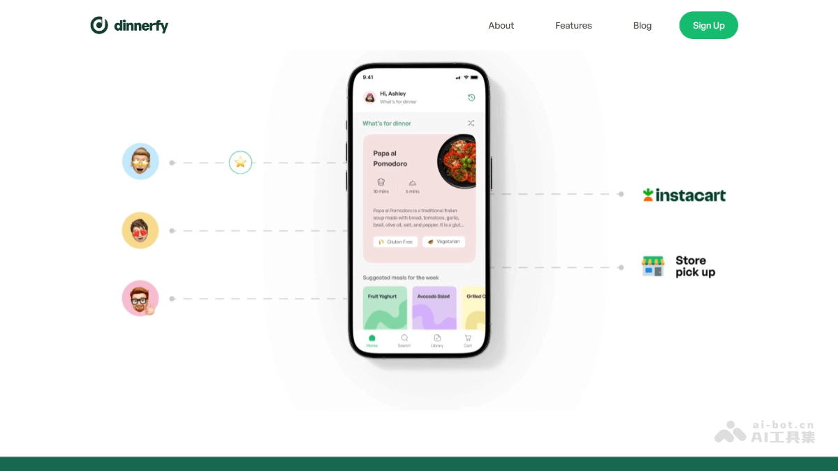 dinnerfy – AI餐食规划应用，根据口味偏好制定餐单，自动生成购物清单插图