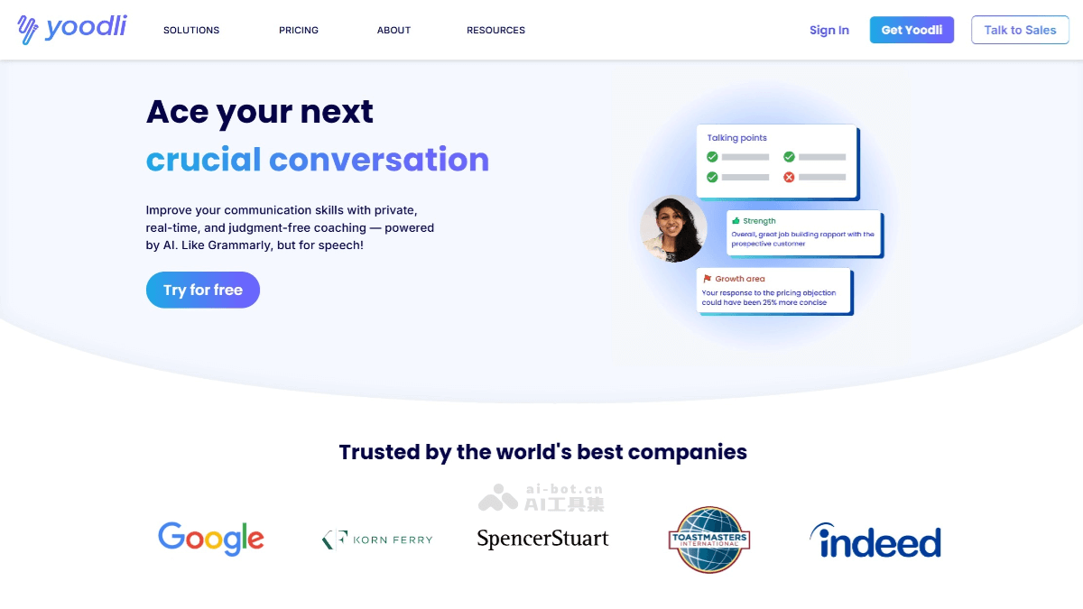 Yoodli – AI演讲教练平台，实时反馈演讲建议和改进技巧插图
