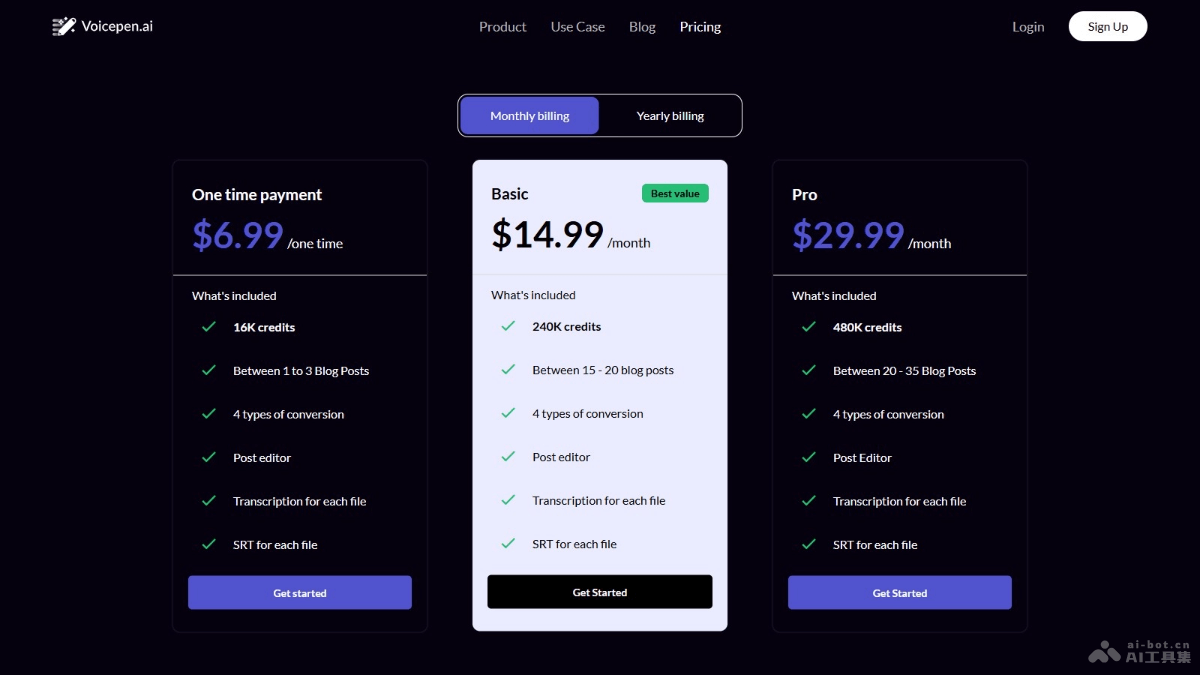 VoicePen.ai – AI内容创作工具，将音频、视频、语音备忘录、网站内容自动生成博客文章插图1