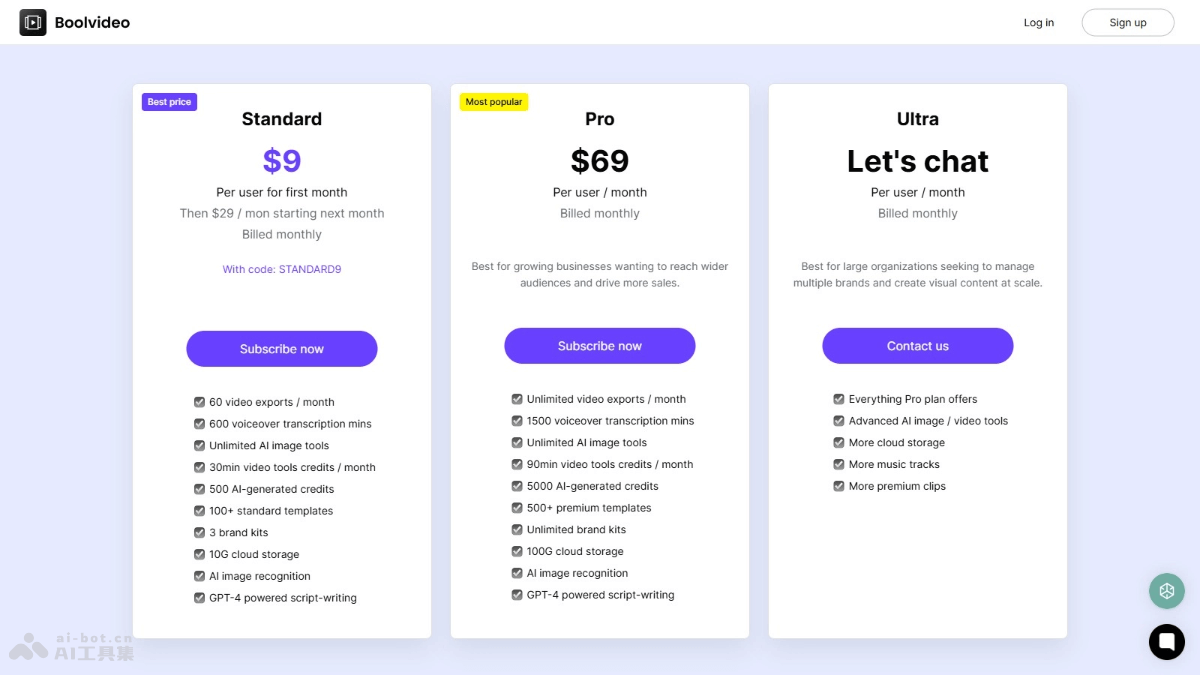 Boolvideo – AI视频生成工具，支持产品URL、博客、脚本、视觉等一键生成视频插图1