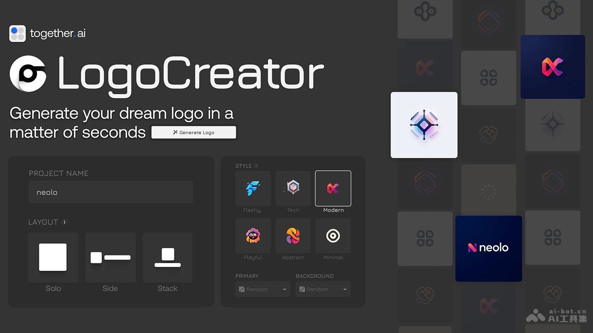 LogoCreator – 开源 AI Logo生成器，几秒内创建专业级定制化商标插图
