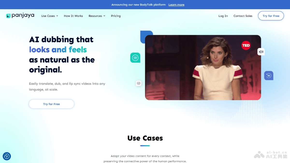 BodyTalk – AI视频配音工具，自动适配新语音的唇形、面部表情和肢体动作插图