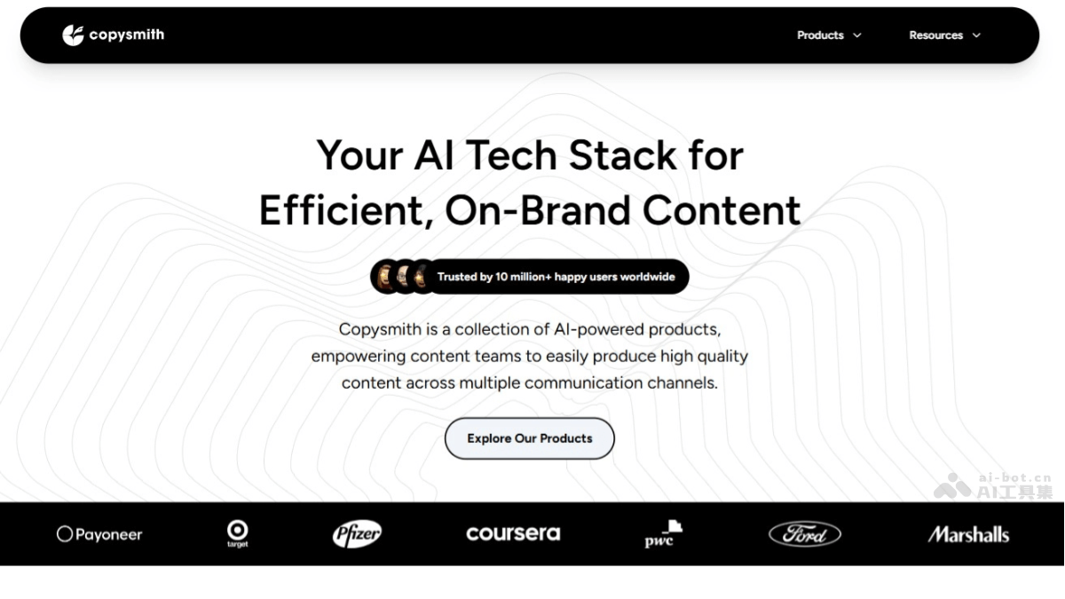copysmith – AI内容生成工具，支持文章、广告、产品描述等多语言文案内容插图