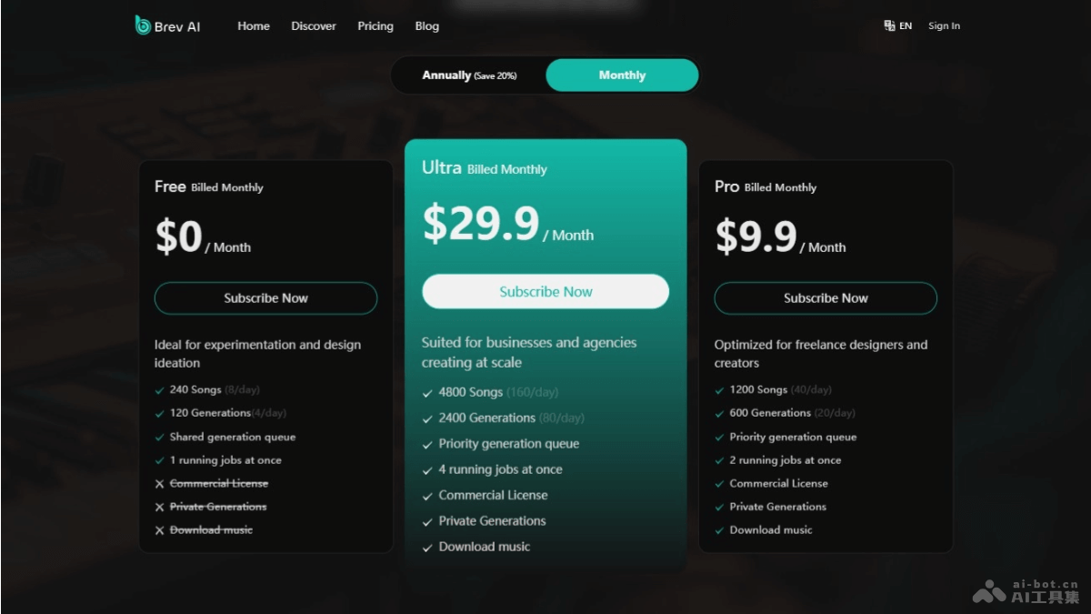 Brev AI – 在线AI音乐生成器，输入文本描述生成独特音乐作品或歌词插图1