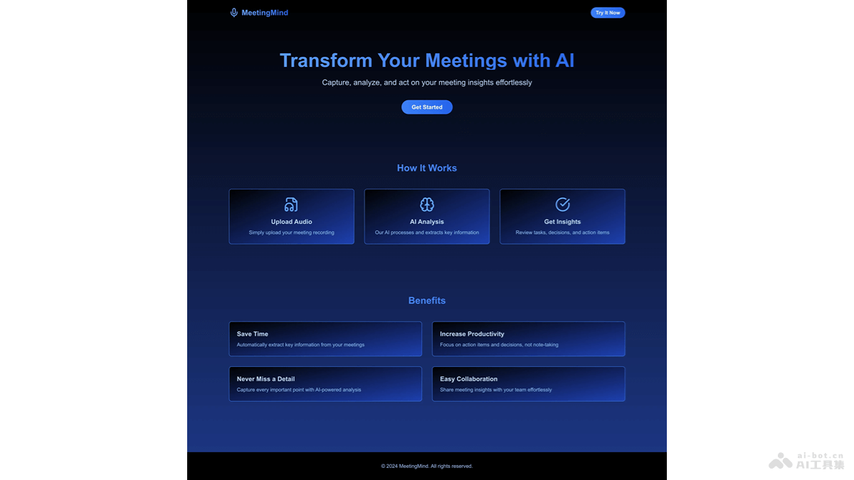 MeetingMind – AI会议助手，自动捕捉、分析和处理会议见解插图
