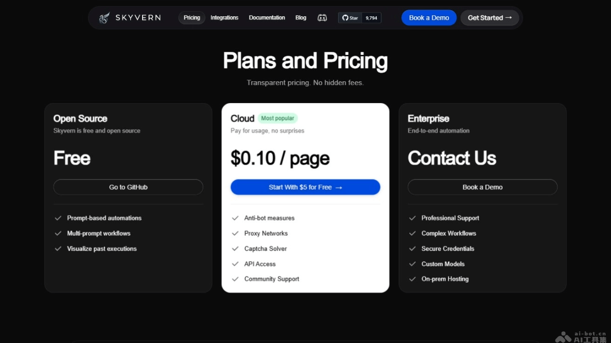 Skyvern – AI浏览器自动化工具，自动化处理复杂的网页任务插图1