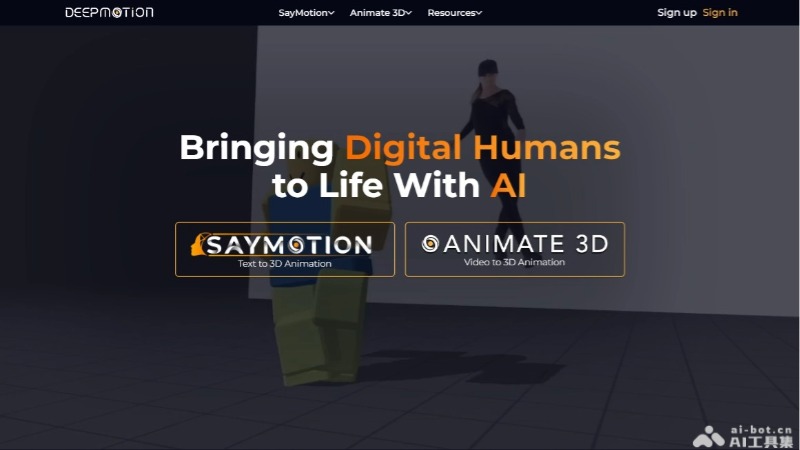 DeepMotion – AI运动捕捉工具，支持文本提示可转化为复杂3D动画插图