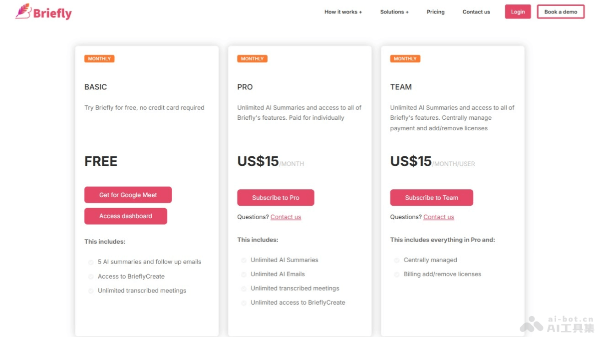 Briefly – AI会议管理工具，自动通话转录和生成AI总结插图1