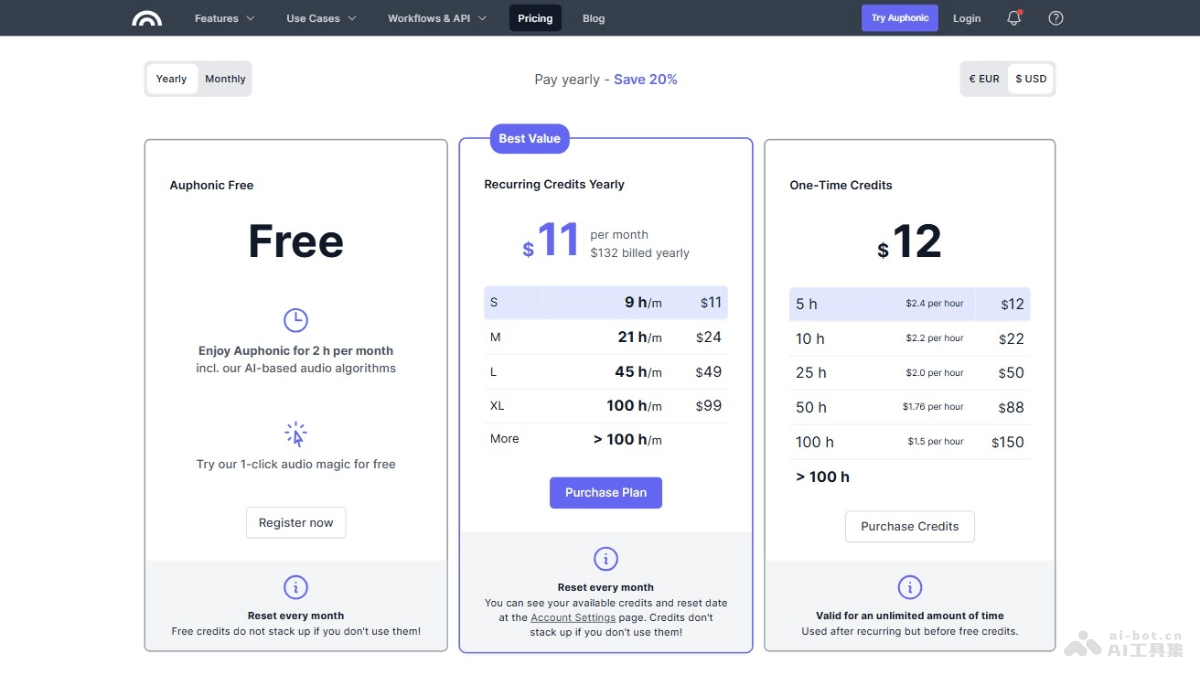 Auphonic – AI音频剪辑工具，自动完成音频处理任务生成高质量音频插图1