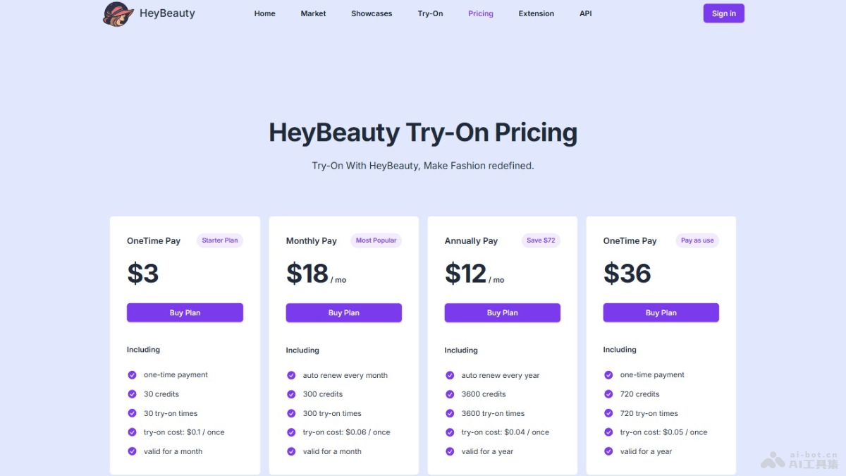 HeyBeauty – AI虚拟试衣平台，提供风格推荐和尺寸预测功能插图1