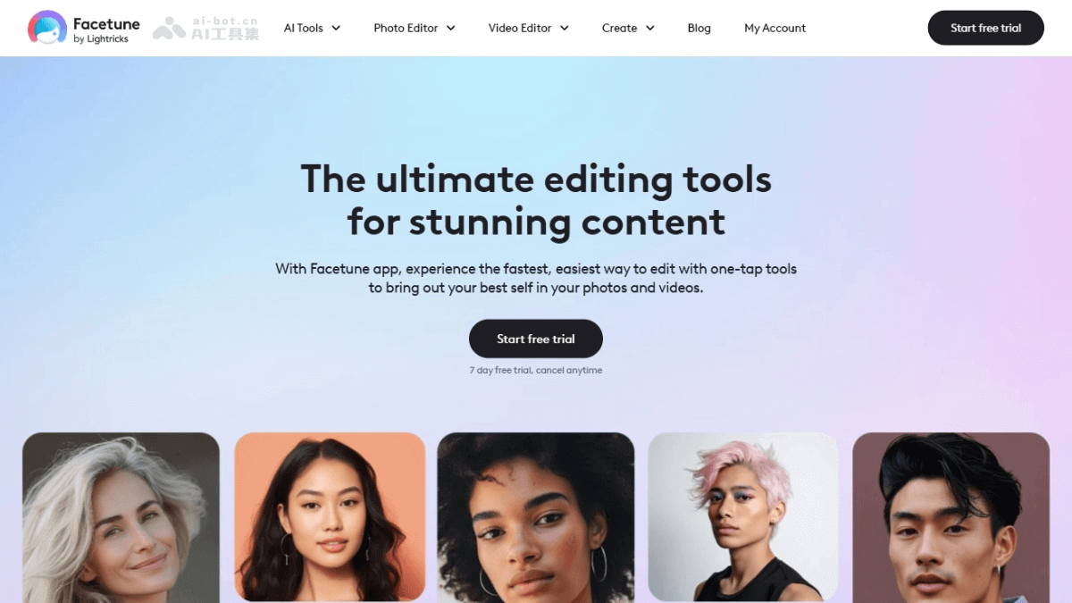 Facetune – AI照片和视频编辑应用，几秒内生成专业头像照插图