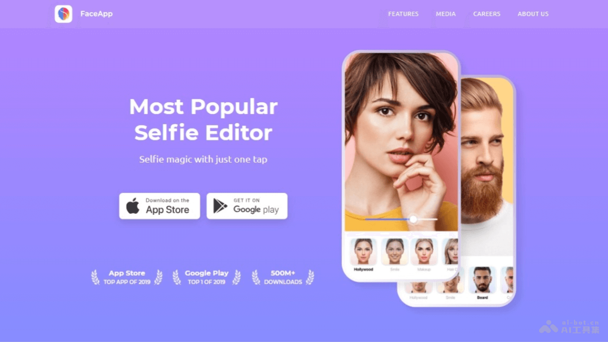 FaceApp – AI照片和视频编辑应用，AI驱动的支持多种滤镜效果插图