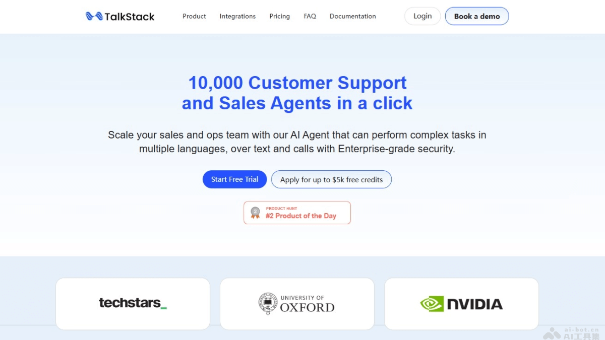Talkstack – AI驱动的语音和文本助手，执行自动化销售和客户支持工作插图