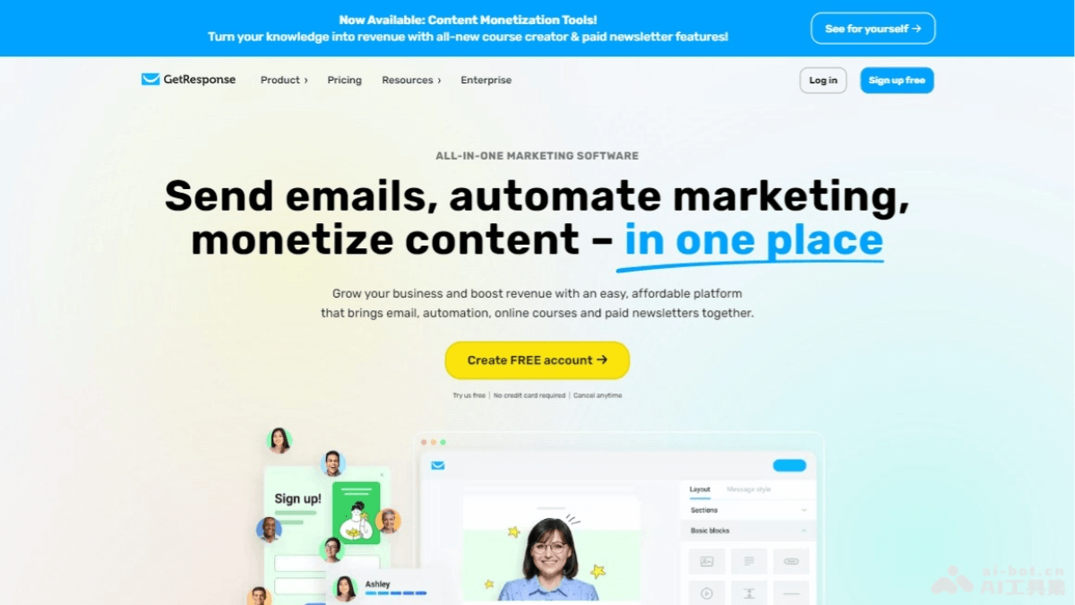 GetResponse – AI邮件营销平台，创建自动化电子营销流程插图