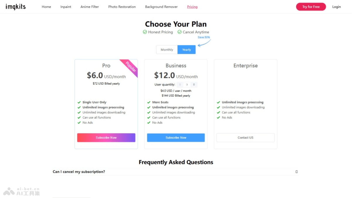 imgkits – 在线AI图像处理平台，支持多功能图像处理和多风格转换插图1