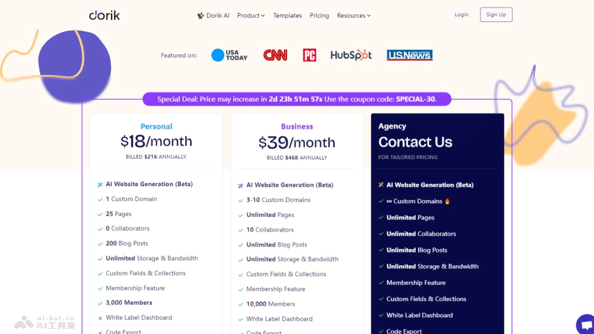 dorik – AI网站构建平台，零代码构建功能齐全的网站插图1