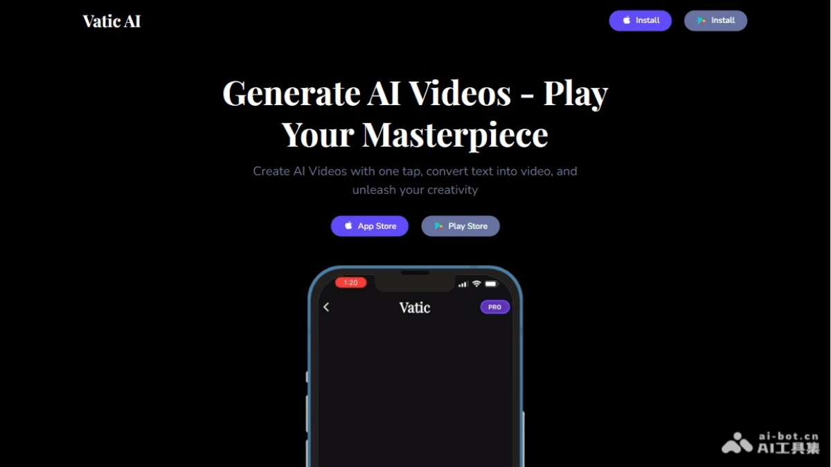 Vatic AI – AI视频生成工具，快速制作与文本内容匹配的视频场景插图
